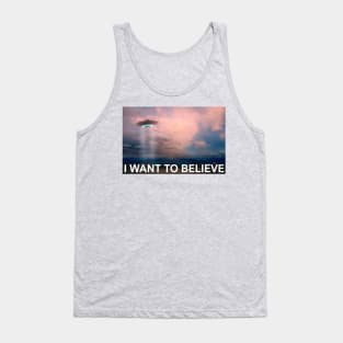 I Want to Believe Saucer Takeoff Tank Top